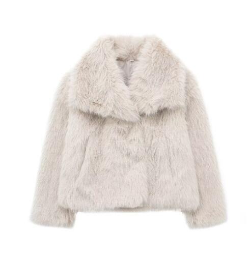 Winter Plush Lapel Coat – Giacca Morbida e Calda da Donna